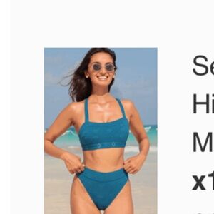 Cupshe Blue Bikini Set